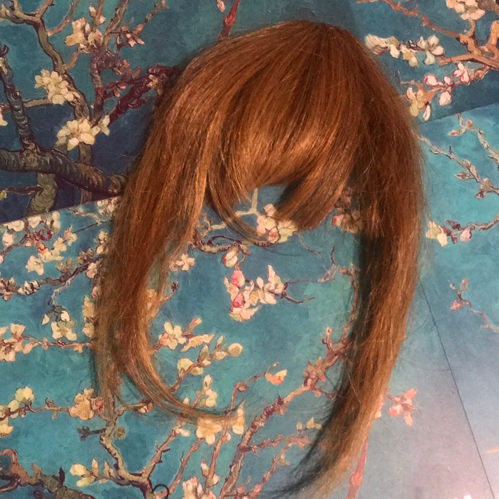 Never used 6-11” clip in bang, strawberry blond.